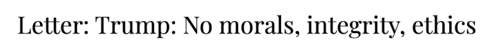 美国某媒体对特朗普的评价:丧失了品德、诚实、伦理